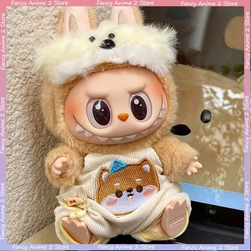 

Cute Suspender Trousers Clothing Outfits for 17cm Labubu Mini Plush Dolls Funny Party Dress Up Trendy Handmade Dolls Accessories
