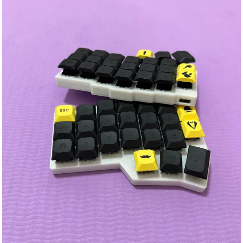 Corne v4.1 mx teclado dividido personalizado portátil hotswap ergonômico diy gamers design teclado mecânico suporte qmk/vial com fio rgb