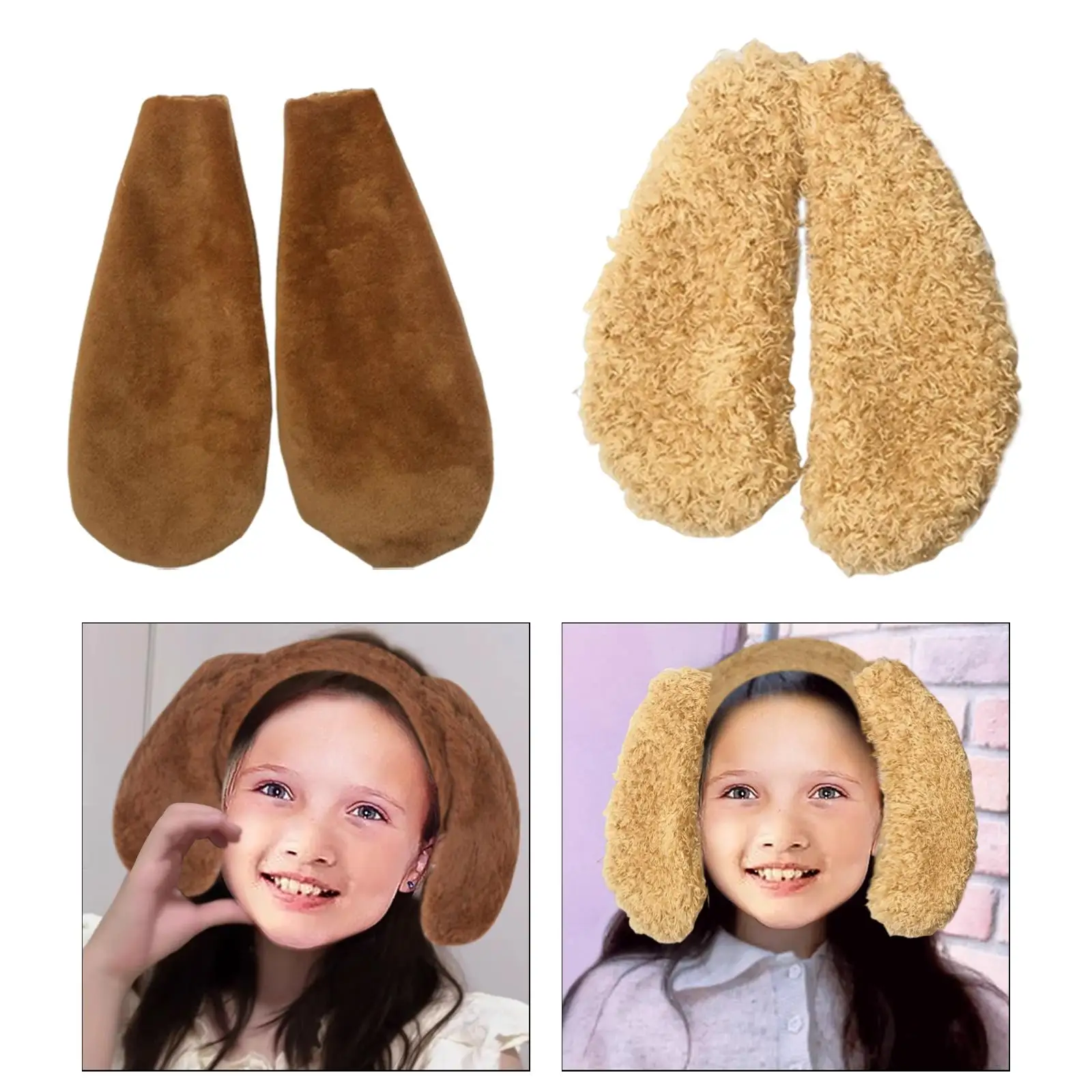 10 paia di orecchie di coniglio doppio lato vestito operato costume da cartone animato copricapo orecchie pelose di animali per accessori toppe fai da te festa