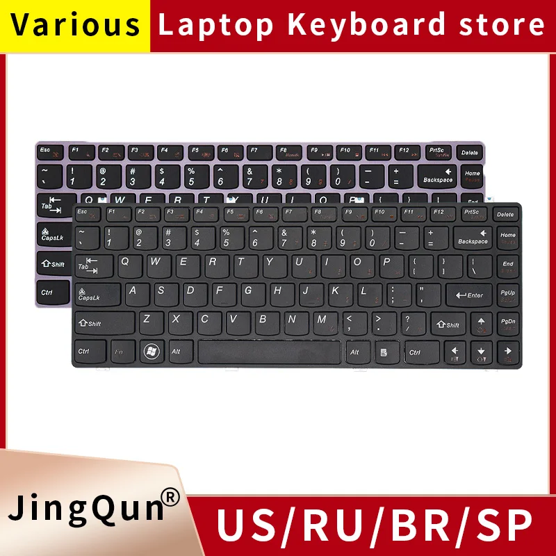 New US RU/Russian Laptop Keyboard For Lenovo IdeaPad Y470 Y470N Y470P Y471 Y471A Y475 Y470A Y470AP Y471AP Black Keyboard