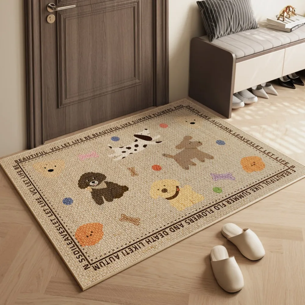 

VIKAMA Entry Door Rug, Bathroom Floor Mat, Door Pad, Luxurious High-End, Water Absorbent, Anti-Slip Carpet, Home Decoration