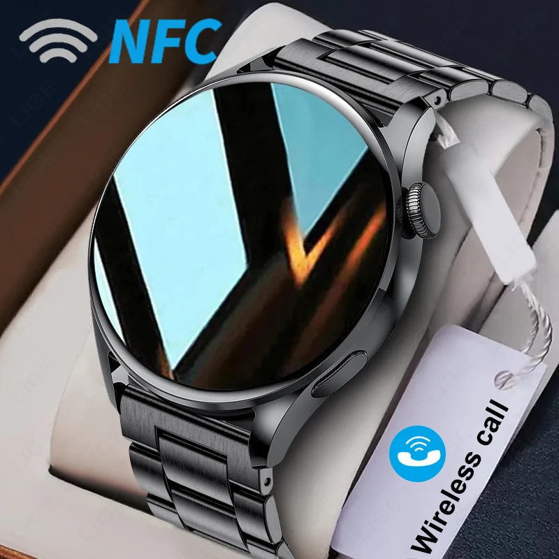 

LIGE New For Android IOS Smart Watch Men Bluetooth Call Blood Pressure Monitor Watch Sports Bracelet Waterproof Men's Smartwatch