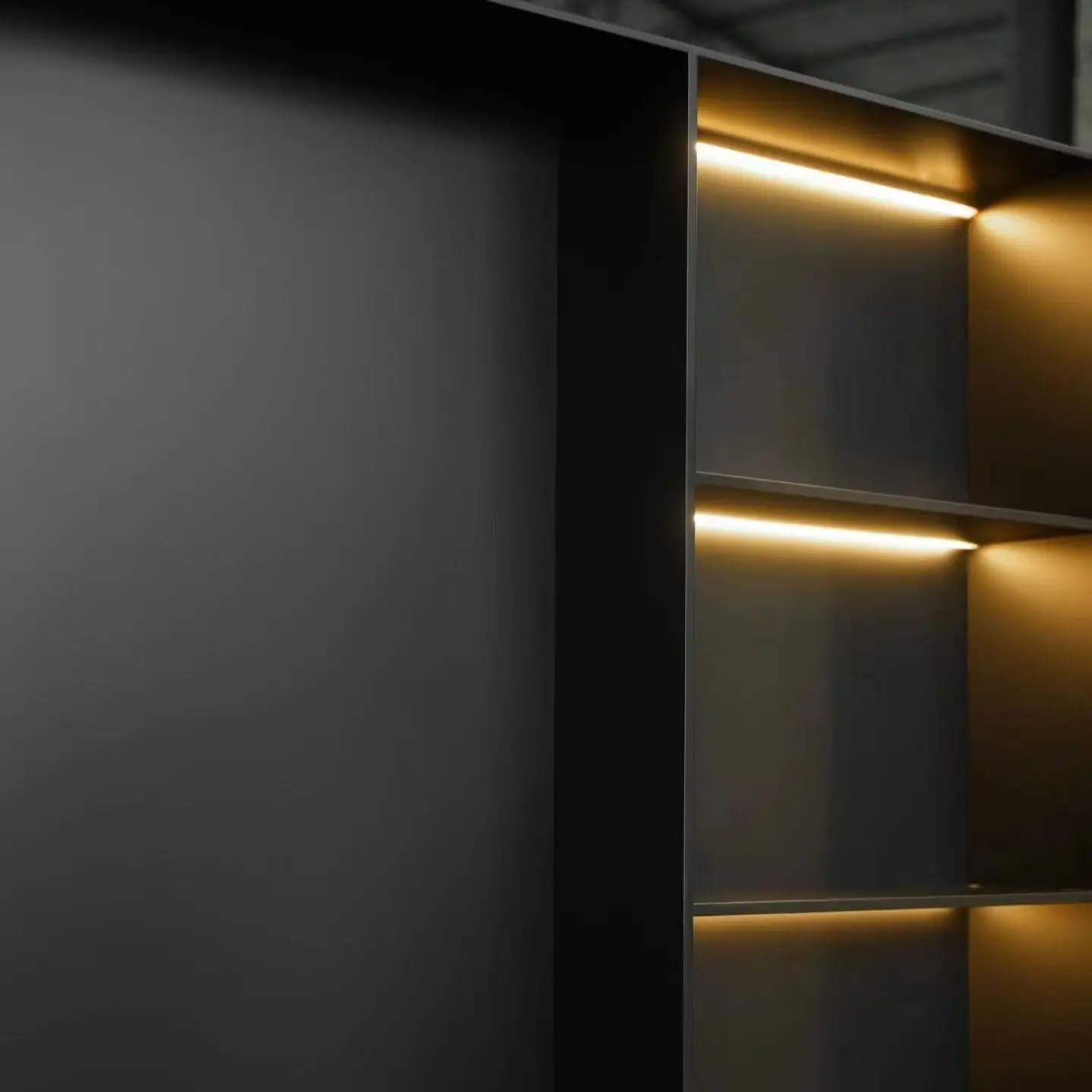 TV niche Internet celebrity niche 75 inch 85 inch 100 inch stainless steel plate cabinet embedded niche