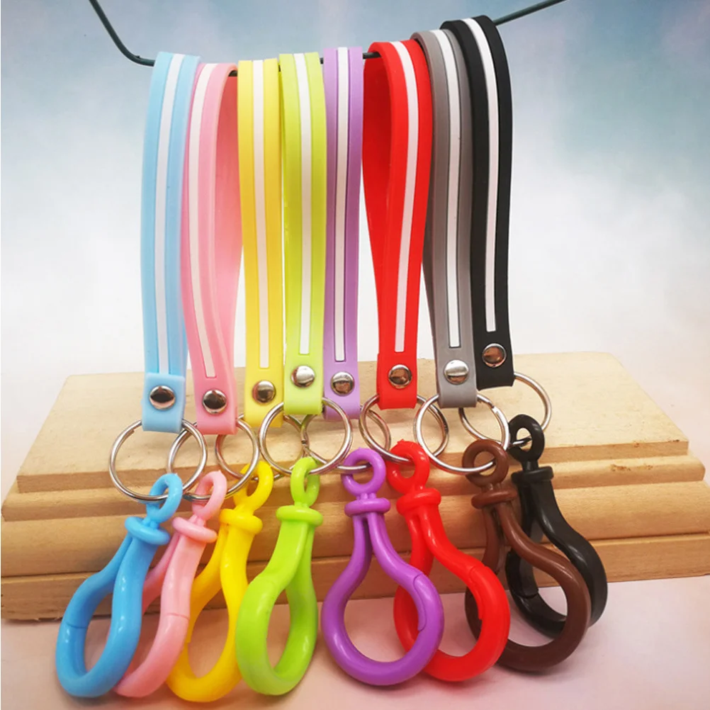 

5Pcs Candy Color Wrist Strap Key Chain Accessories Lightweight PVC Hanging Cord Pendant for Keys Phone Camera Loss Prevention