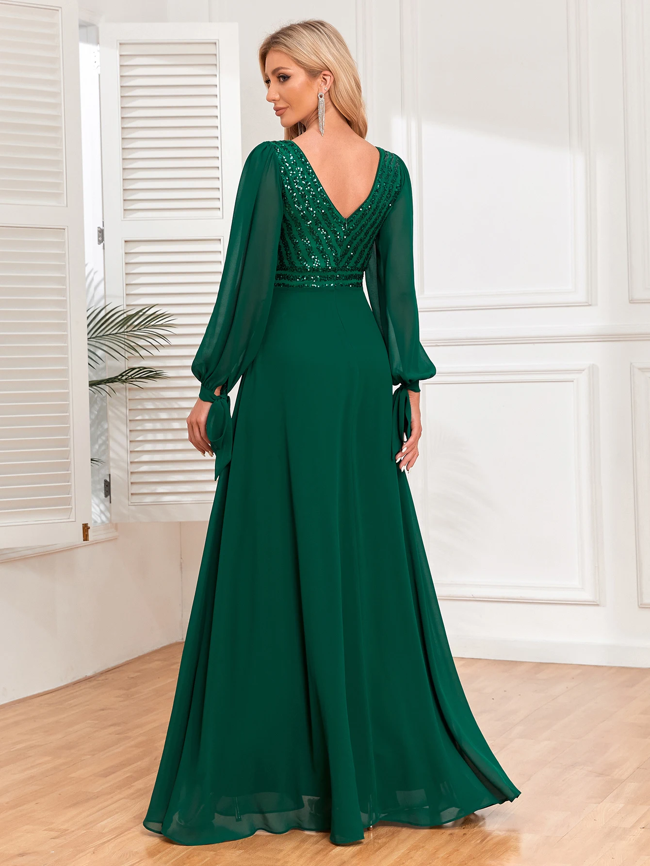 Sexy vintage sequin maxi summer dress women 2024 elegant chiffon birthday party dress long sleeve prom evening dresses vestidos