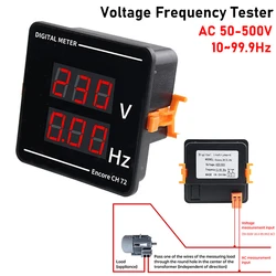 3 in1 AC50-500V voltmetro amperometro misuratore di frequenza 10 ~ 99.9Hz LED tensione corrente Hz Tester per Inverter stabilizzatore di tensione