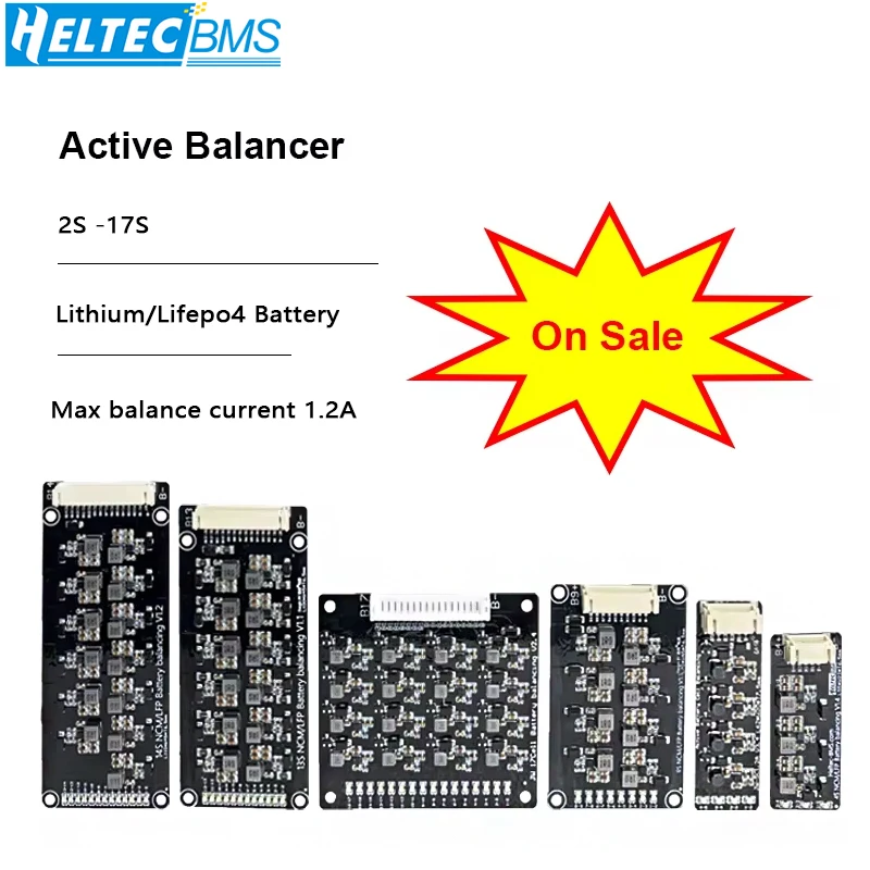 1.2A Balance Li-ion Lifepo4 Battery Active Equalizer Balancer Energy Transfer BMS 3S 4S 6S 8S 10S 13S 14S 16S 17S