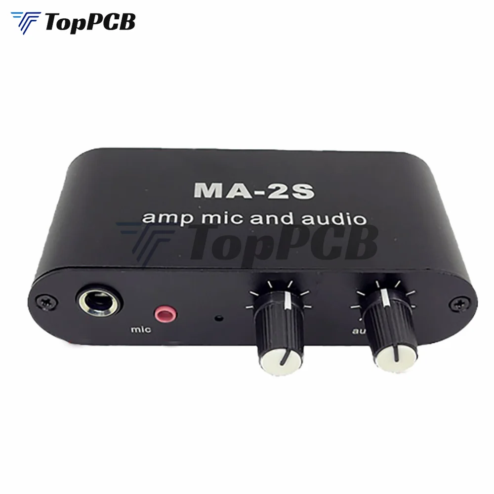 MA-2S Microphone Music Mixed Preamplifier 6.5mm Dynamic 3.5mm Condenser Amplifier MIC and Audio Mixer DC 5-12V 5.5*2.1MM