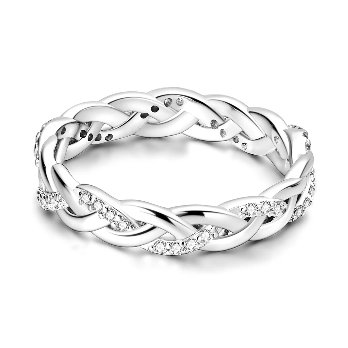 Women's 925 Sterling Silver Firefly Moon Wedding Anniversary Ring