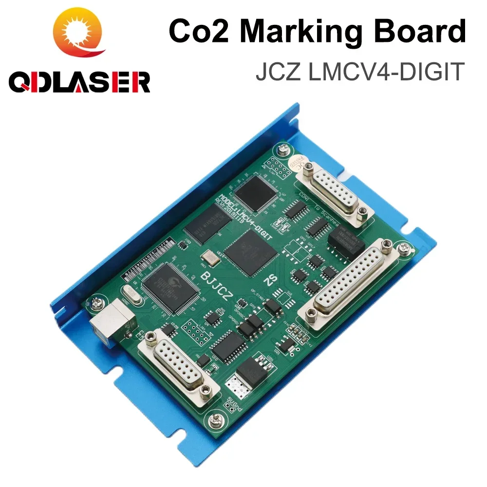 QDLASER Co2 Laser Marking Controller JCZ LMCV4-DIGIT Marking Board BJJCZ EzCad for 10.6um Co2 Marking Laser Tube RF Tube