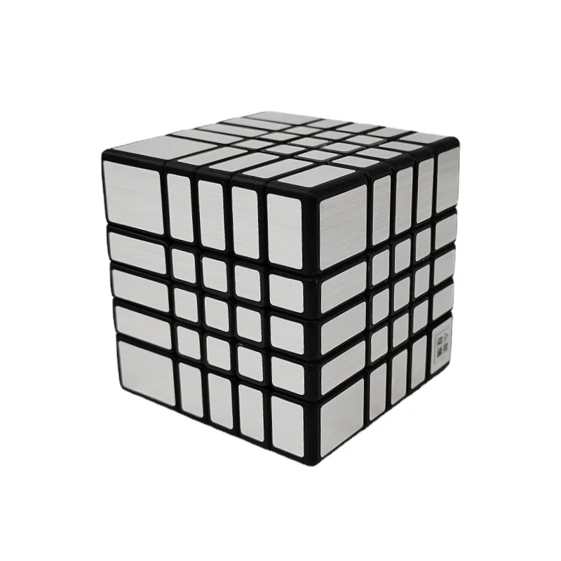 

3D Printed Mirror Blocks 5x5 Magic Cube Speed Puzzle 5x5x5 Cubo Educational Children Toys for Gifts Brushed Silver Stickers