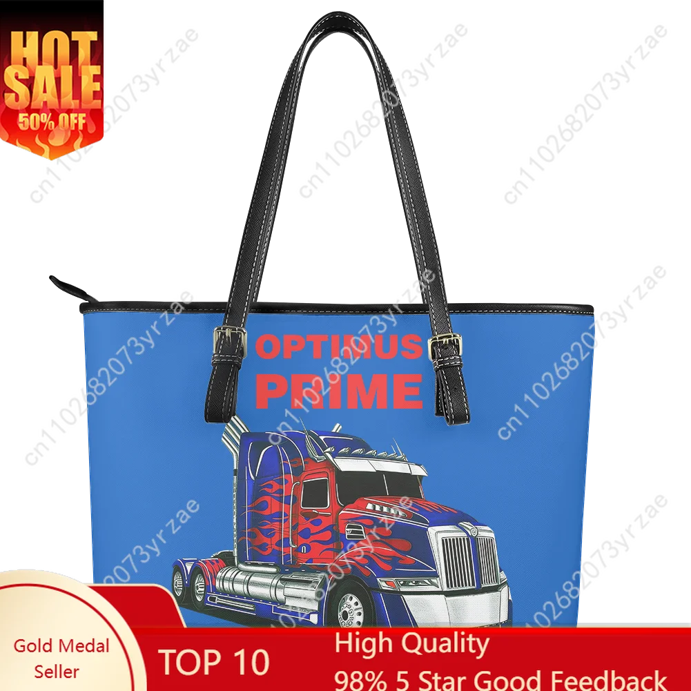 

Optimus Prime Handbag Mens Womens Personalized Tote Bag Fashion Shoulder Bag Business Commuter Leather Purse Cosplay Bags