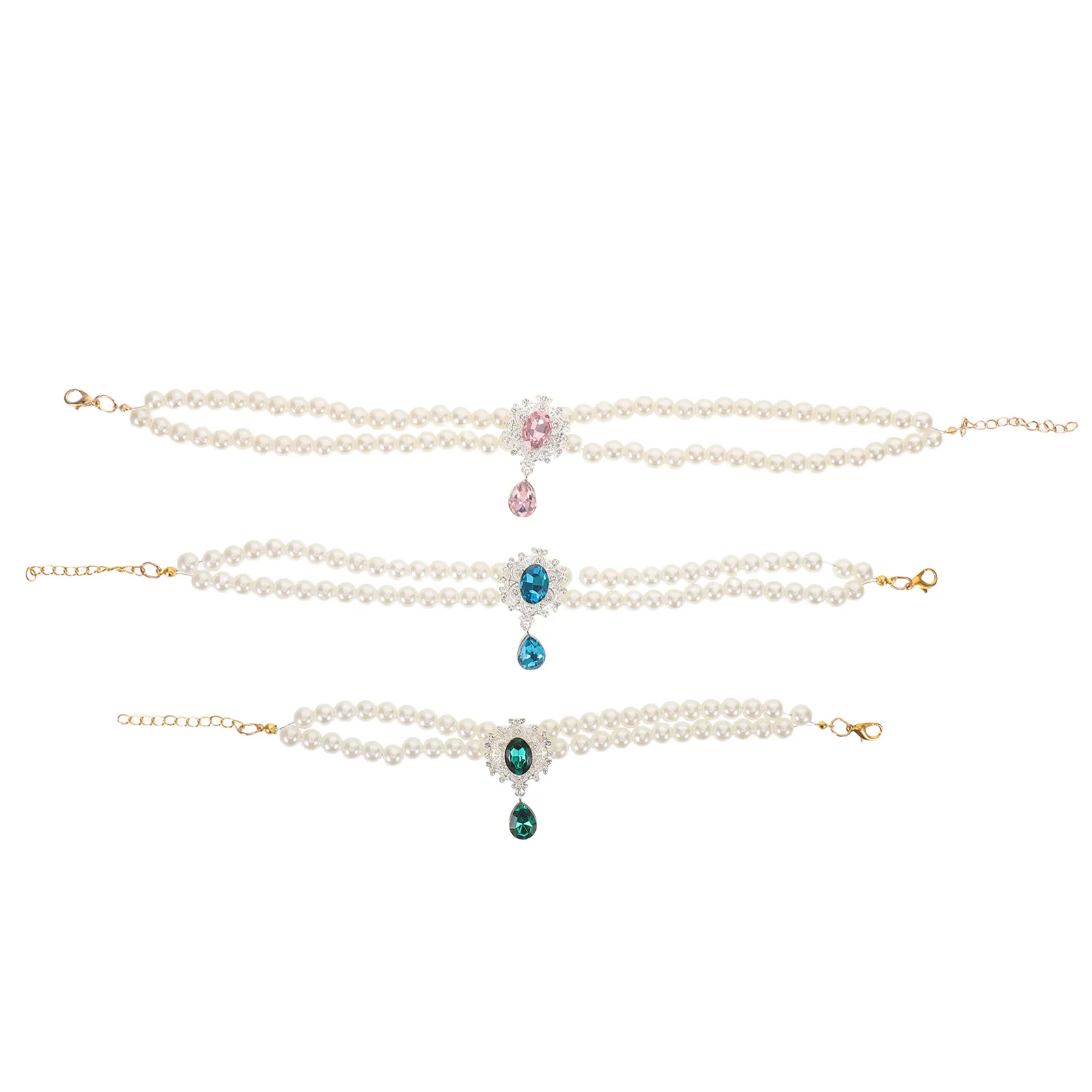 

3 Pcs Jewelry Pet Diamond Necklace Cat Collar Neckalce Accessories Fashion for Cats Only Pets
