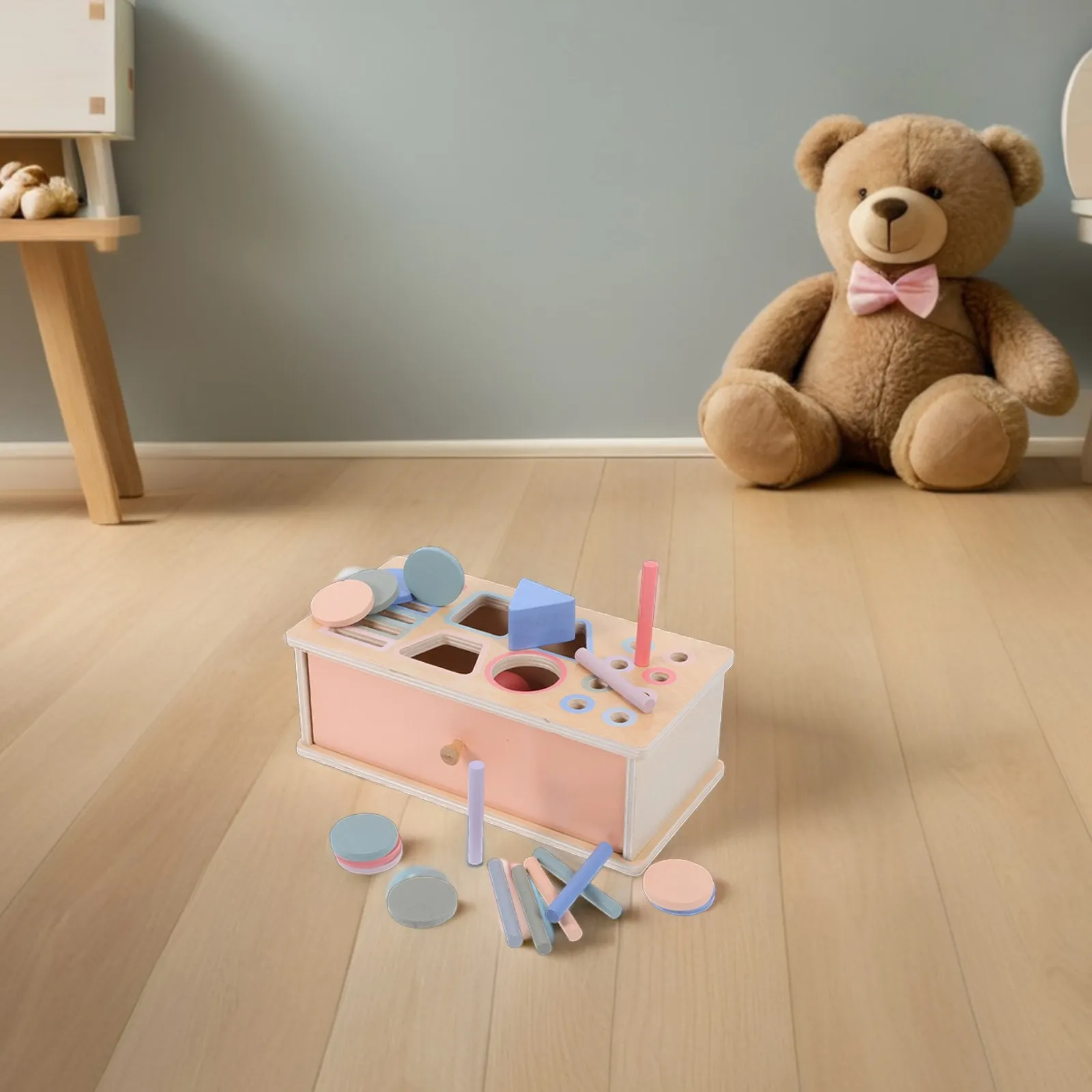 

Набор Монтессори: Деревянный сортер для развития цветовосприятия и форм, сенсорная игра для раннего развития, игрушка для малышей, развивающая мелкую моторику, игрушки Монтессори