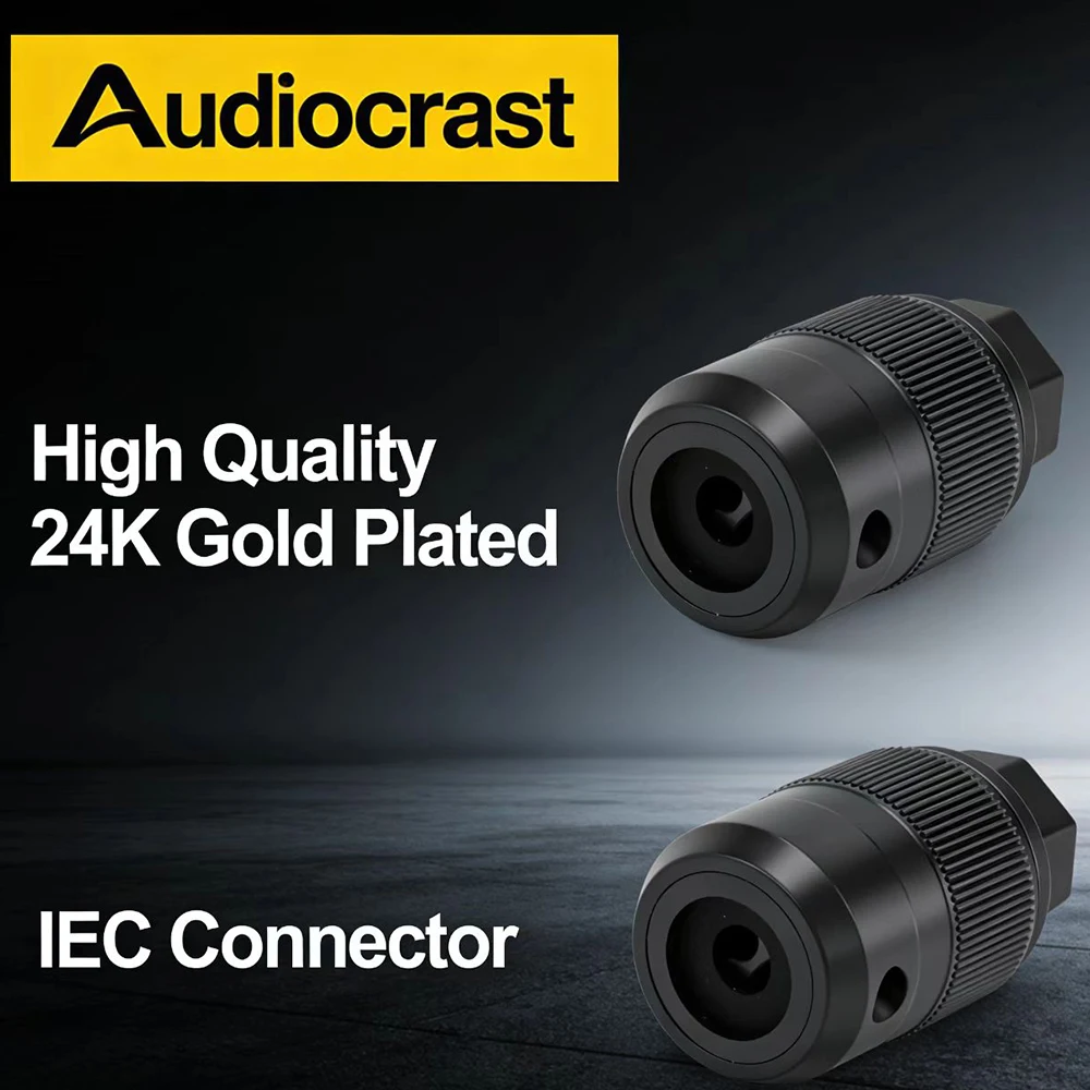 2pcs X Hifi audio Gold plated UK/EU/UK/AU IEC female connector for DIY power cable