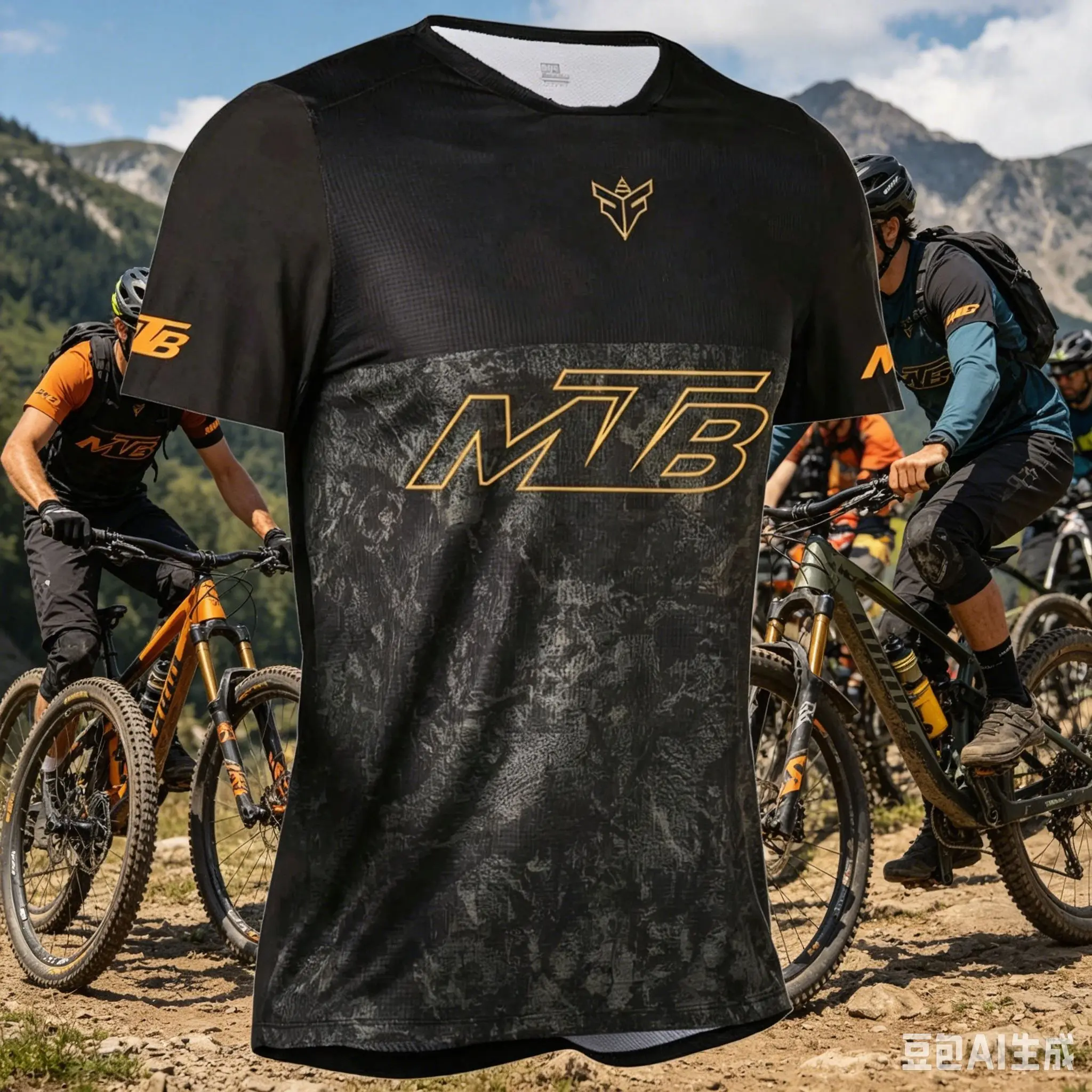 Men Breathable Mtb Mountain Enduro Motocross off Road Bike Jersey Cycling Top Quick Dry Sports Wear Athletic Fitness Top Kids