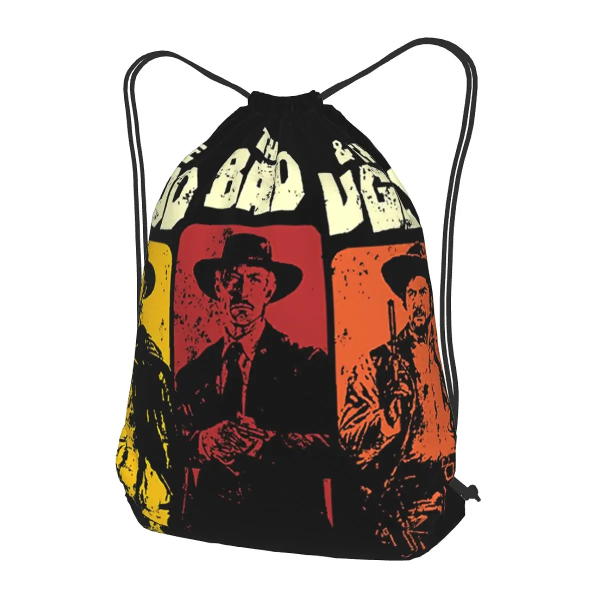 The Good The Bad And The Ugly Clint Eastwood Backpacks Multi-function Drawstring Bags Shoes Bag Book Bags for Man Woman School