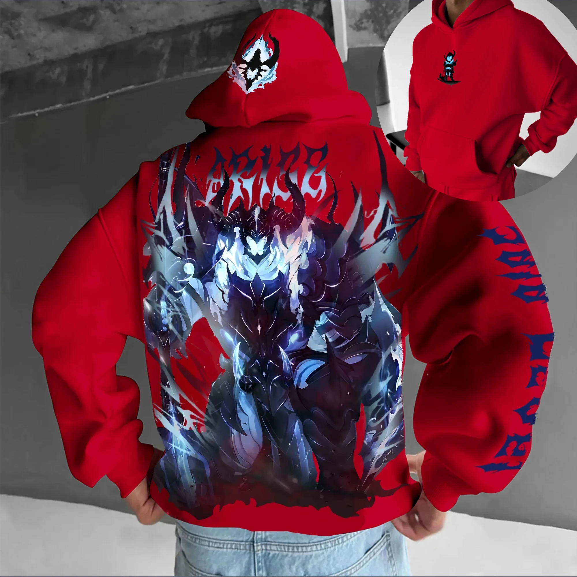 

Solo Leveling Parent-child Clothing Autumn and Winter Japanese Hotblooded Animation Classic Character Hoodie Men's and Women's