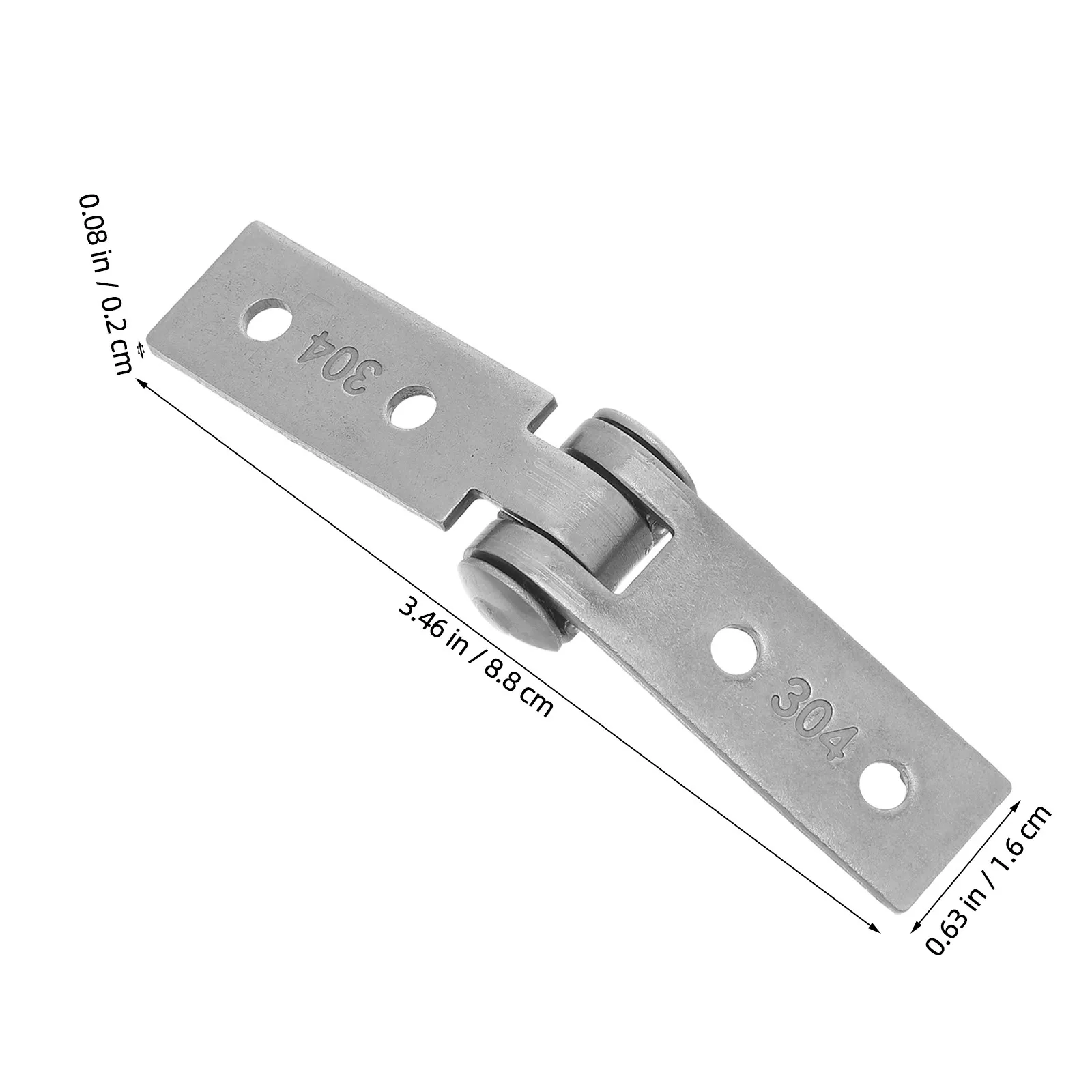 2Pcs Folding Frameless Window Hinges Heavy Duty Stainless Steel Four-Hole Multi-Use Window Replacement Hardware Smooth Operation