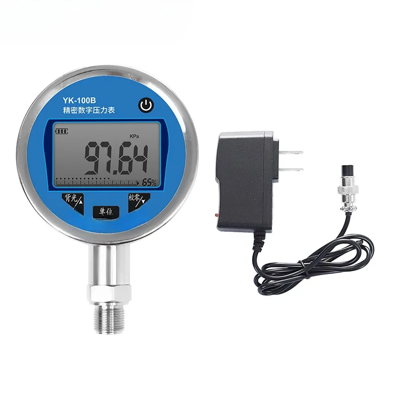 Yunyi YK100B Adjustable Air Pressure Hydrogen Gas 10 Bar 40Mm Digital Manometer oil pressure gauge water pressure gauge