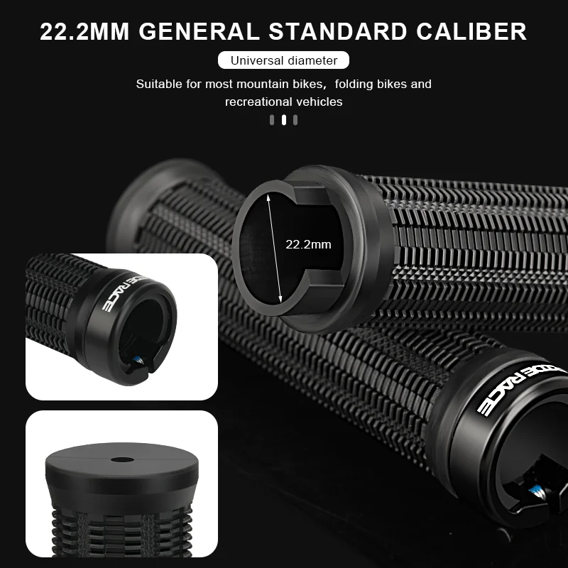 1 paire de poignées de guidon de vélo de montagne poignées de vtt en caoutchouc TPR ergonomique confortable anti-dérapant absorbant les chocs housse de guidon de vélo