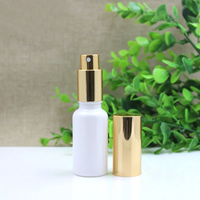 Butelka szklana perłowo-biała 15 ml tonik woda esencja nawilżająca płyn olejek serum żel hialuronowy serum pielęgnacja skóry opakowanie kosmetyczne