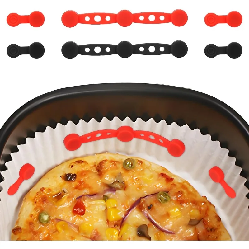 Air Fryer Magnet Silicone Buckle Silicone Air Fryer Liner Fixing Buckle Prevent Paper Shift and Burn Reusable Accessories