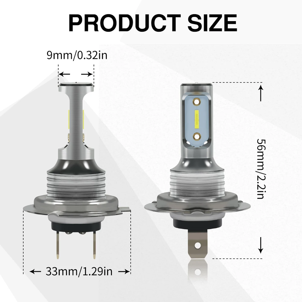 2Pcs New H7 H4 H11 H8 H1 H3 H6 LED Car Headlight Bulb Beam 24V 12V 55W 80W High Power Auto Fog Light Lamps 6000K 8000K Headlampt