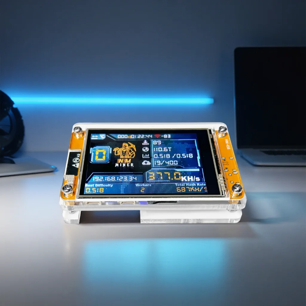 Lucky Miner NMMiner Bitcoin for Computer nerd 2.8-inch Smart Display Lottery Hashrate 987KH/s Crypto ESP32-2432S028R DROOM Solo