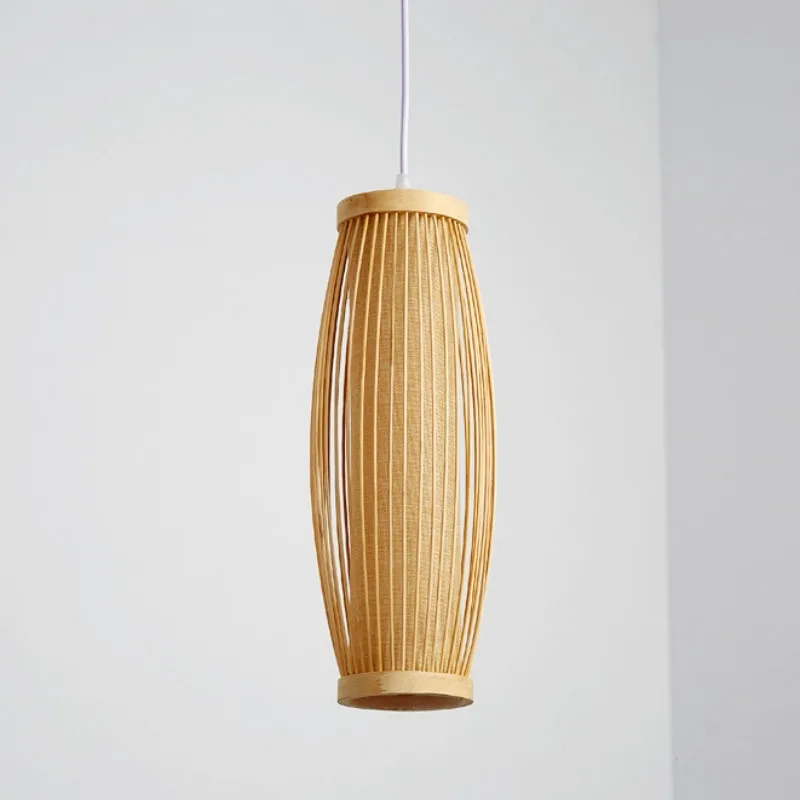 

Rattan Bamboo Hanging Lamp Weaving Pendant Ceiling Light Wicker Hand Knit Suspended Home Dining Bed Room Decor