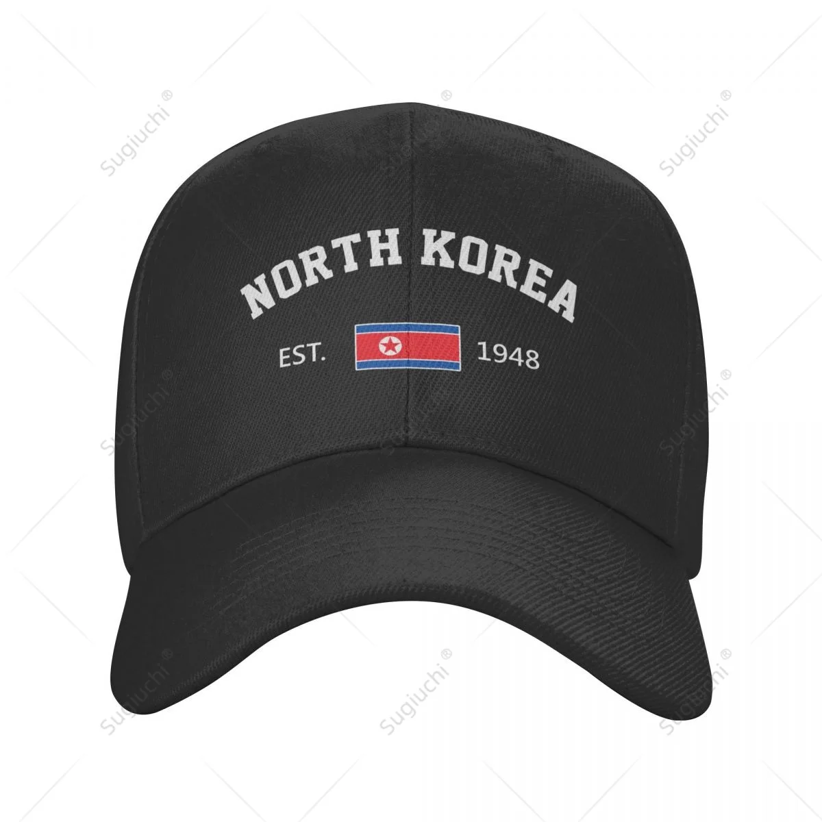 Unisex Baseball Cap North Korea EST.1948 Independence Day Wild Sun Shade Peaked Adjustable Outdoor Caps for Men Women