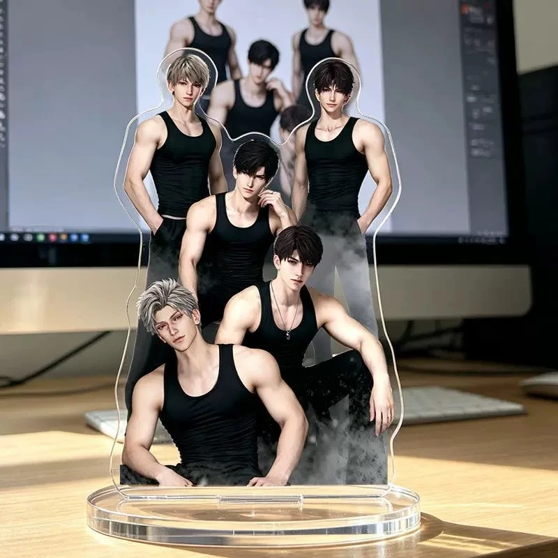 15CM Love and Deepspace Xavier Zayne Rafayel Sylus Caleb All Members of The Five Person Group Acrylic Plaque Big Stand Keychain