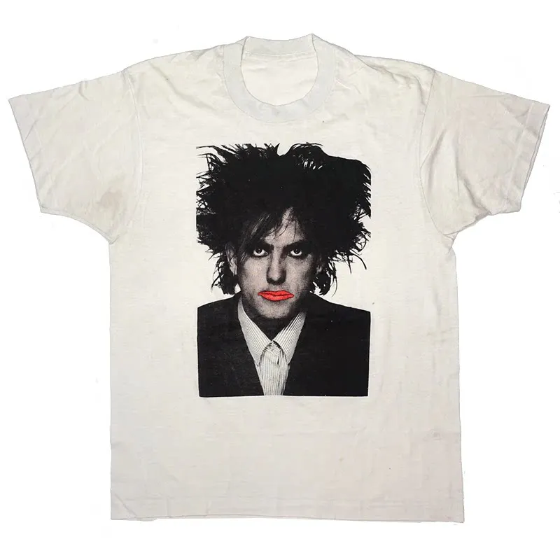 Summer The Cure Band's Rock-punk Style American Retro Vintage Loose Short-sleeved Pure Cotton Straight-cut T-shirt