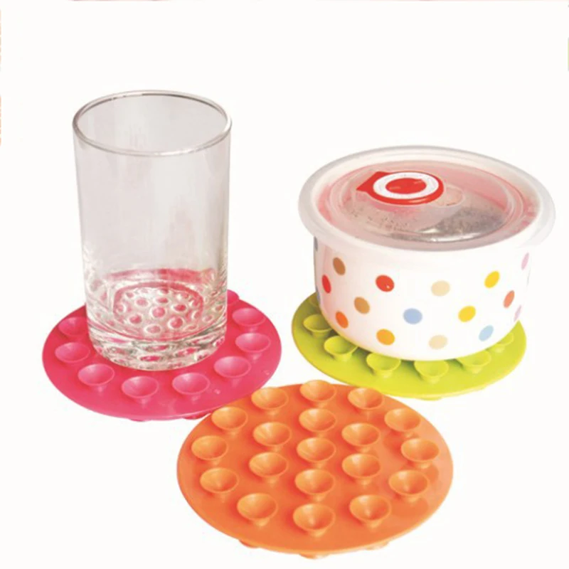 Baby Feeding Bowl Cup Anti Slip Placemat Double Sided 19 Suction Sucker Mat Pads Tableware Fixed Non Slip #WO