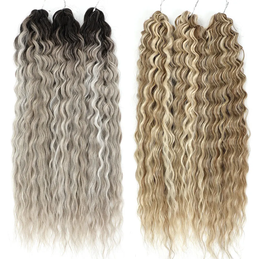 

Гладис 300 г Ariel Curl Twist Вязание крючком Волосы 22 "Синтетические BUG2 T18-56C Светлые вязанные крючком волосы Волнистые плетения Наращивание волос