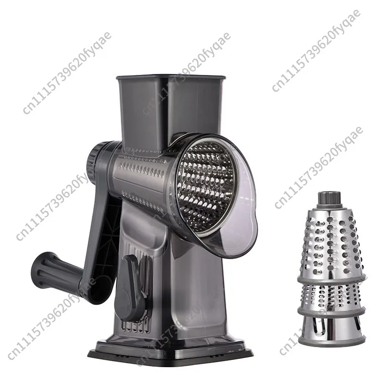 Multifunctional hand-cranked vegetable cutter, household kitchen wire planer, three-in-one roller vegetable cutting artifact