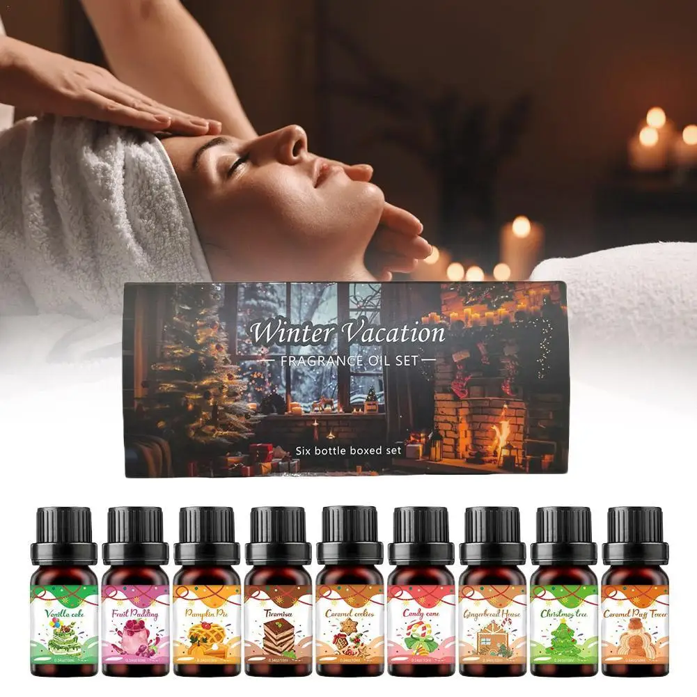 Juego de aceites esenciales para humidificadores y difusores: kit de aceites esenciales de aromaterapia con varios aromas para el hogar, relajación y bienestar