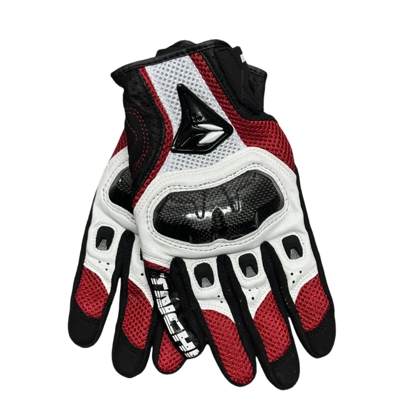 

RST391 Summer Motorcycle Gloves – Breathable Mesh & Genuine Leather, Touchscreen Compatible for Biking/Motocross/Scooter