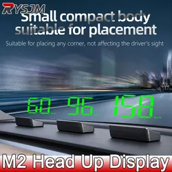 M2 Head Up Display Digital Speedometer GPS HUD Plug And Play For All Cars Big Font KMH Windshield Projector Car Accessories