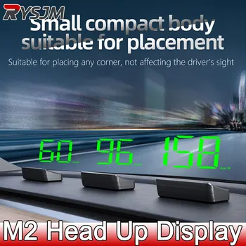 M2 Head Up Display Digital Speedometer GPS HUD Plug And Play For All Cars Big Font KMH Windshield Projector Car Accessories