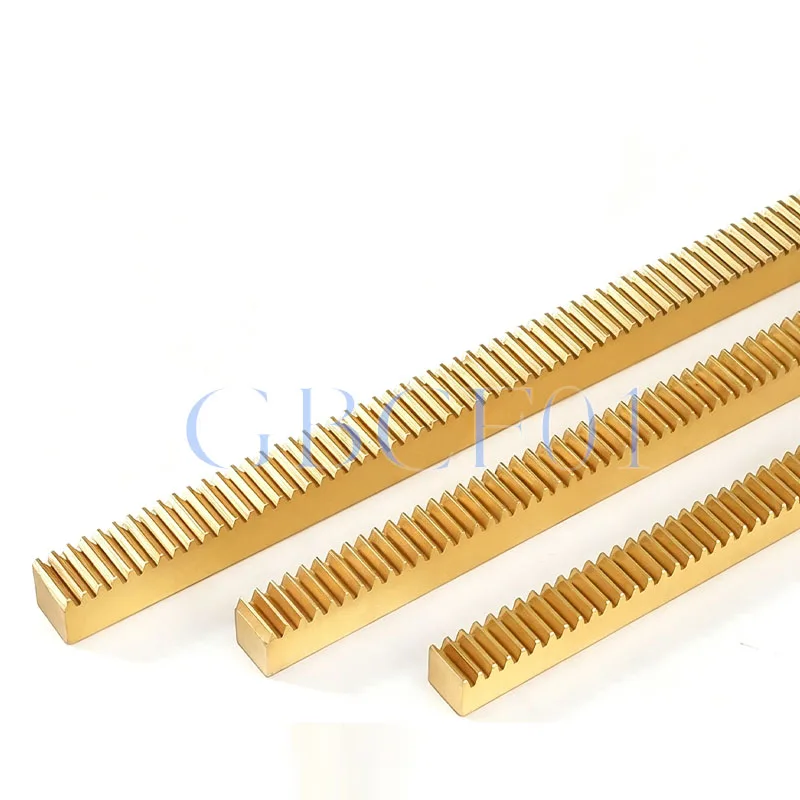 1 Mod Brass Gear Rack 1 Module Copper Straight Teeth Drive Rack Length 200mm-500mm Gear Rack Straight Rack Industrial Gear Rack