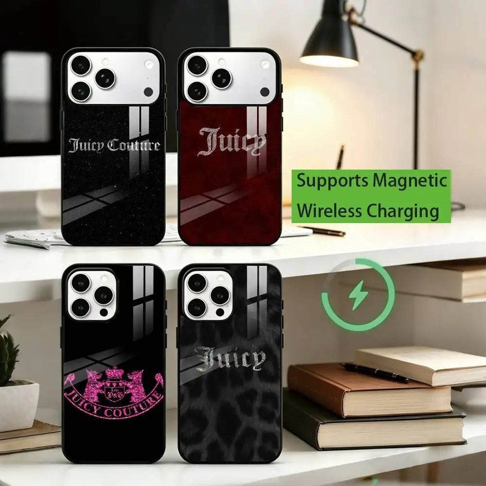 

C-Classic brand J-Juicy Couture Phone Case For iPhone17,16,15,14,13,12,11 Plus,Pro Supports Magnetic Wireless Charging