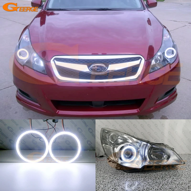 

For Subaru Legacy Outback Liberty B4 BL BP BM BR 2003 - 2014 Ultra Bright DRL Day Light COB Led Angel Eyes Kit Halo Rings