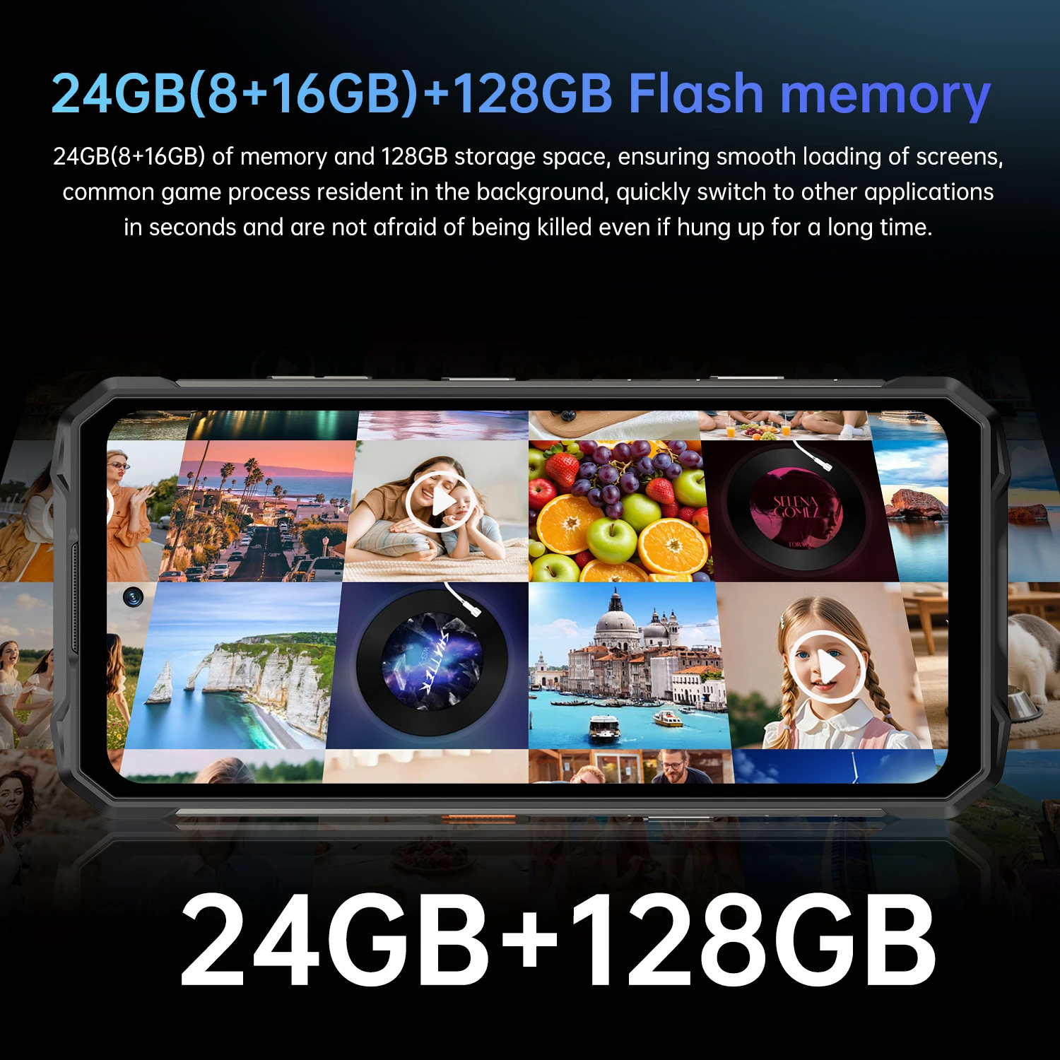 [العالم الأول] IVMI S26 هاتف متين 10000 مللي أمبير 24 جيجابايت + 512 جيجابايت رام 7.2 بوصة HD + شاشة أندرويد 15 108 ميجابكسل كاميرا رئيسية هاتف ذكي NFC متين