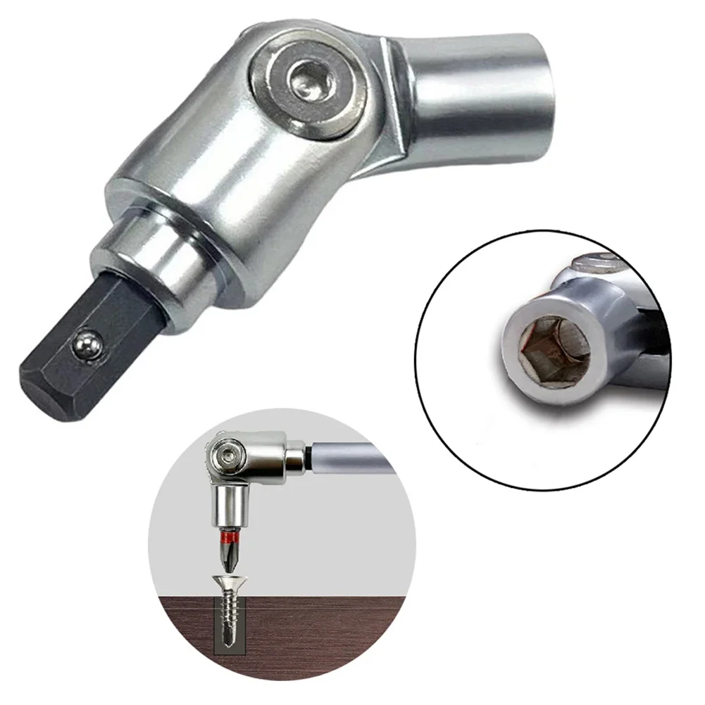 180 Degree Rotation Electric Drill Driver Screwdriver Joint Turning Corner Device Drill Bit Extension Rod Quick Change Holder