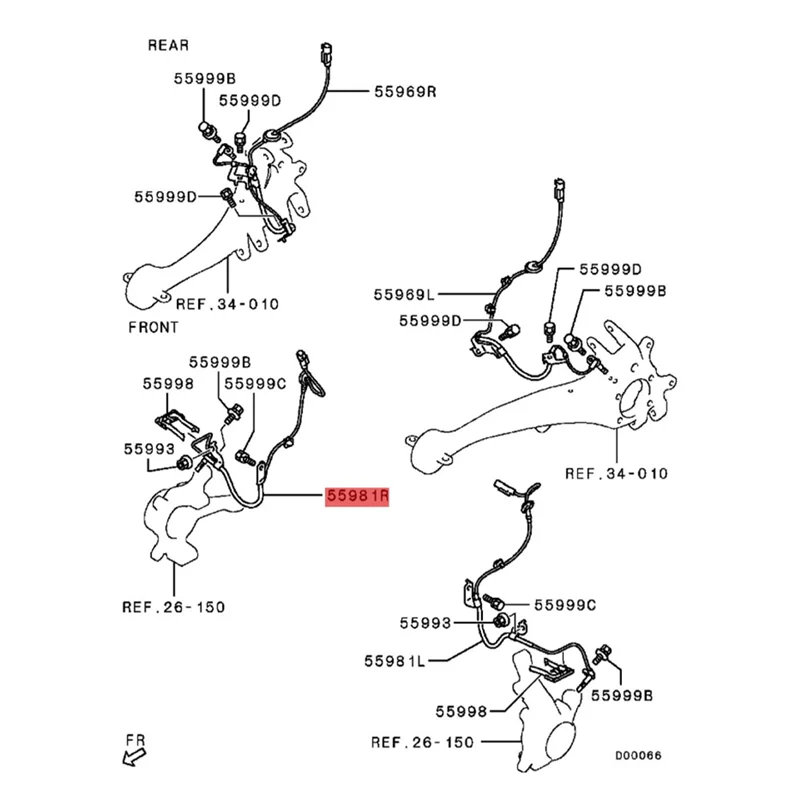 

Датчик скорости заднего левого колеса ABS 4670A581 для Mitsubishi Outlander RVR Lancer 2007-2017, замена датчика с защитой от блокировки колеса