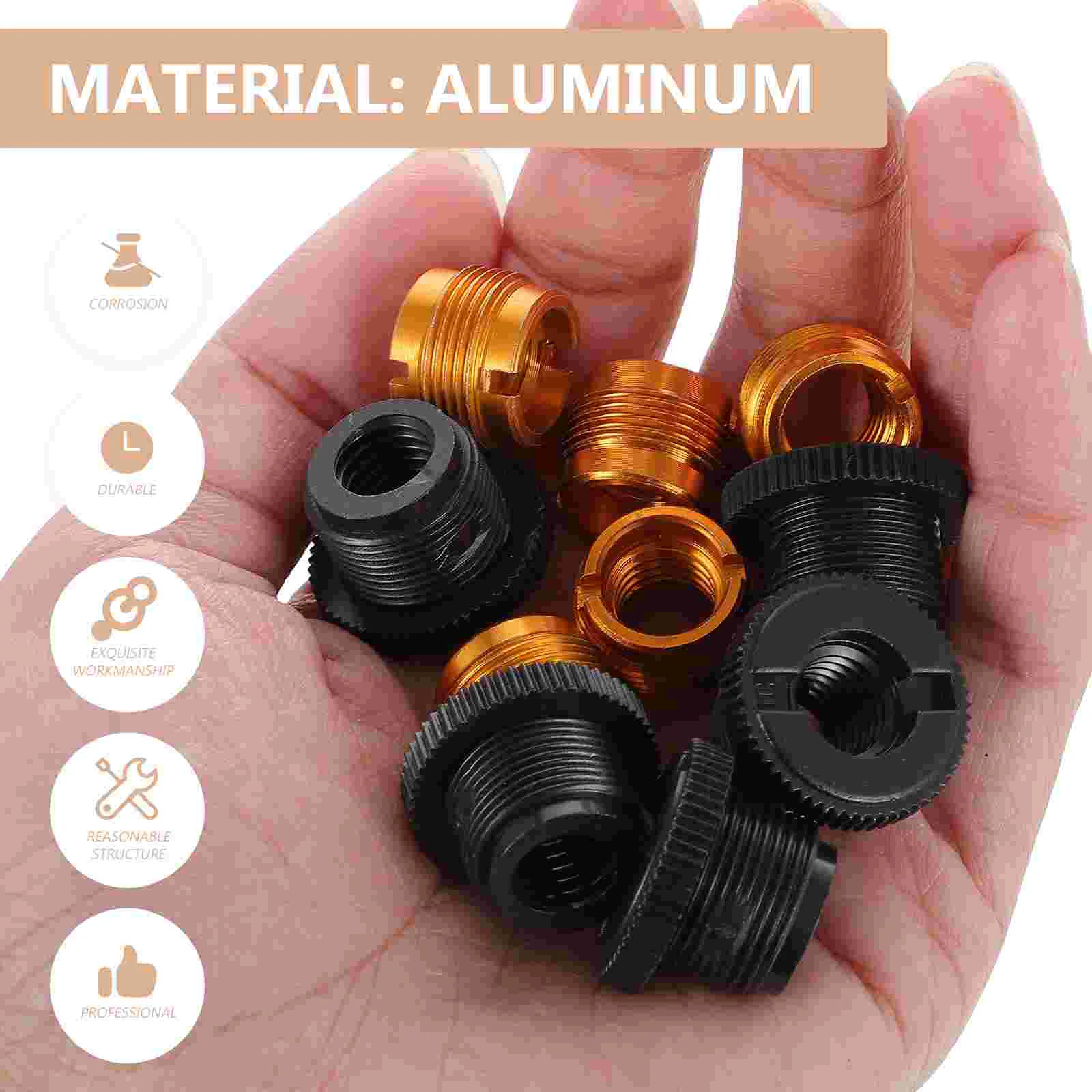 10 Pcs Microphone Clip Nut Thread Adapter Female Camera Screw Stand 3/8 to 5/8 Tripod Ski