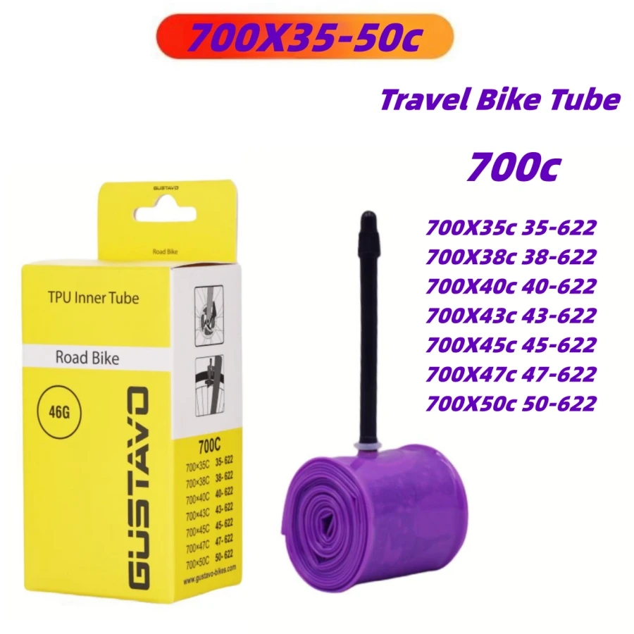 Ultralight Bike TPU Inner Tube 700C 700 X 35 38 40 43 45 47 50c Road Bicycle TPU Material Tire 45mm 65mm Length French Valve