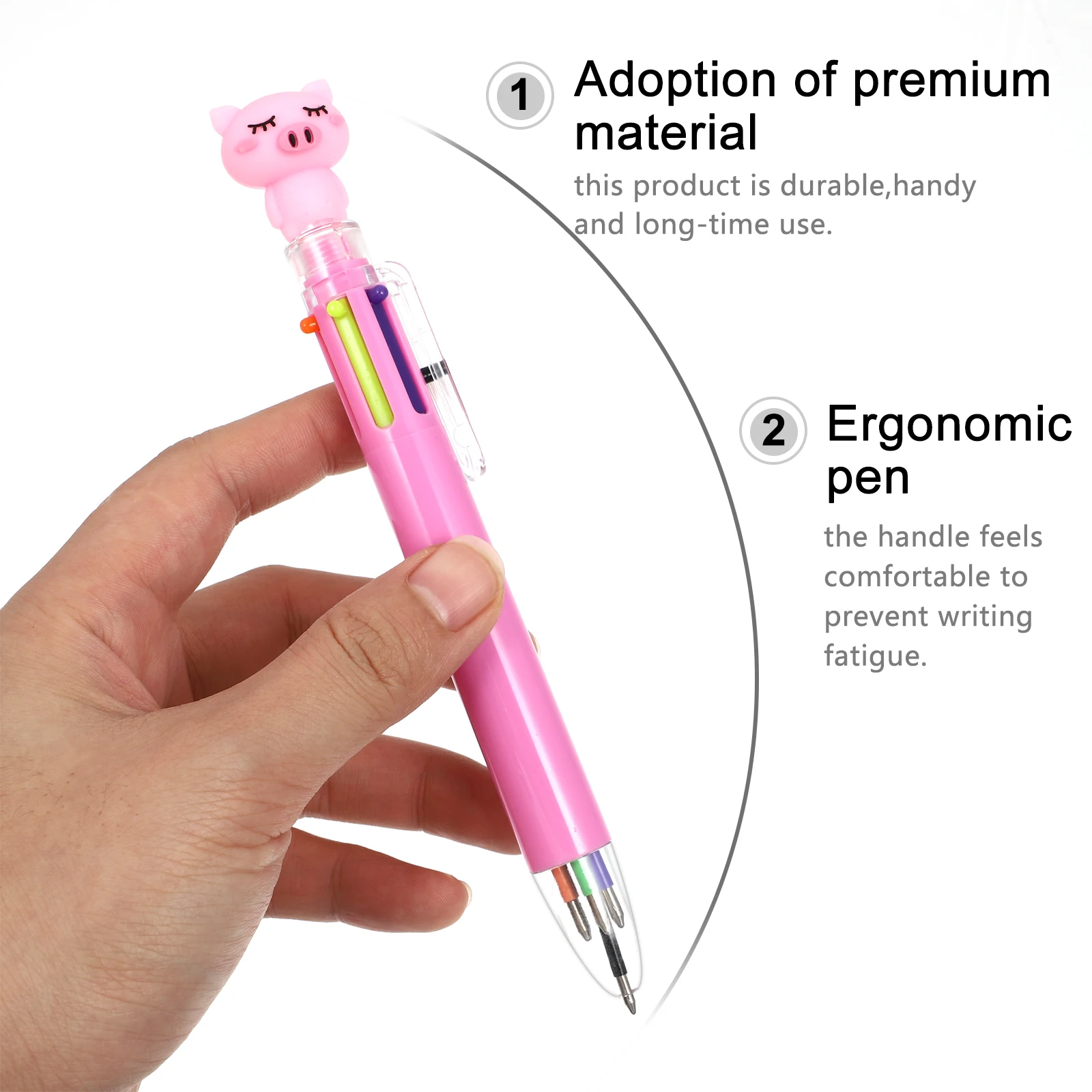 

6 Pcs School Supplies Ballpoint Pen Cute Pig Sign Pen Pattern Correction Writing Stationery Student School Supplies