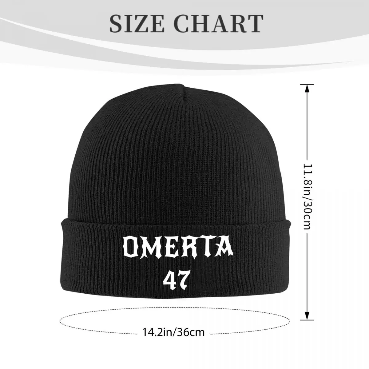 Omerta 47 Knitted Hat Women's Men's Beanies Autumn Winter Hat Acrylic Crochet Melon Cap